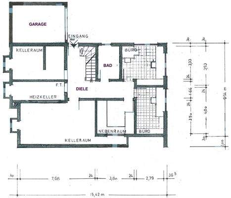 Grundriss Untergeschoss