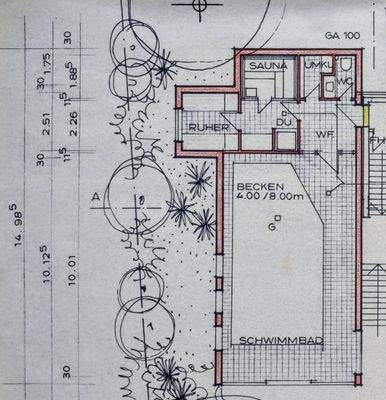 Grundriss Schwimmhalle
