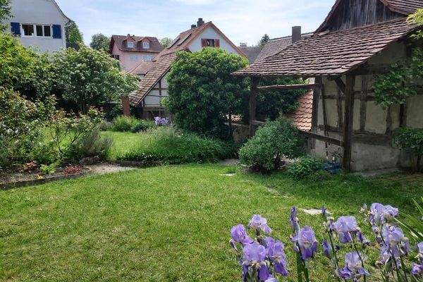 Sommergarten mit Hühnerhaus