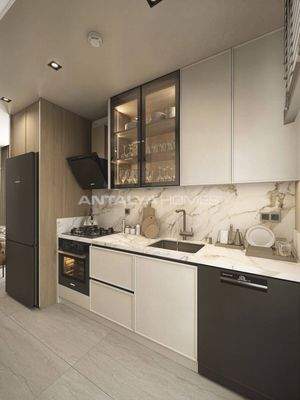 Apartments for Sale in a Project 400 M from the Sea in Lara Antalya