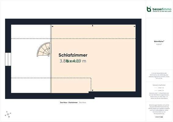 Grundriss Dachzimmer