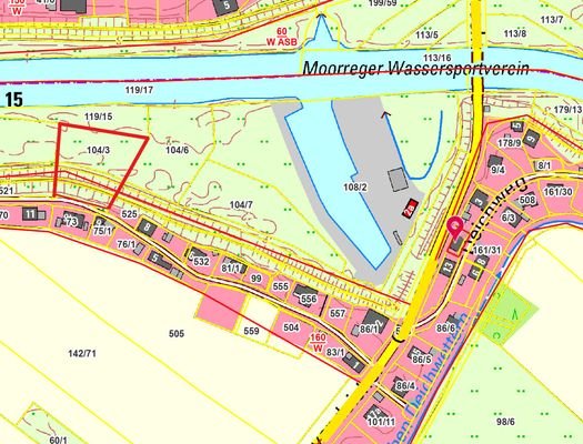 Lageplan rot markiert