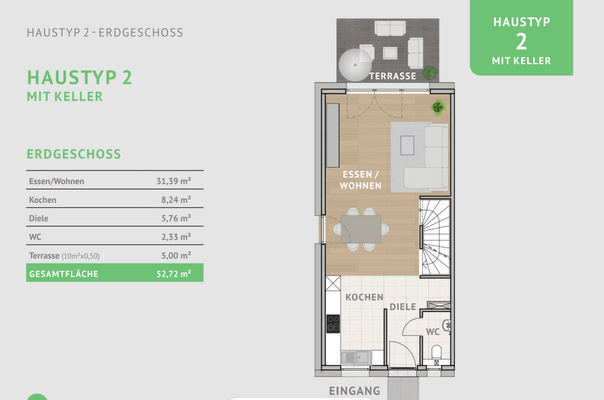 Haustyp 2 - mit Keller - EG
