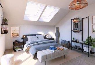 Schlafzimmer mit Dachfenster