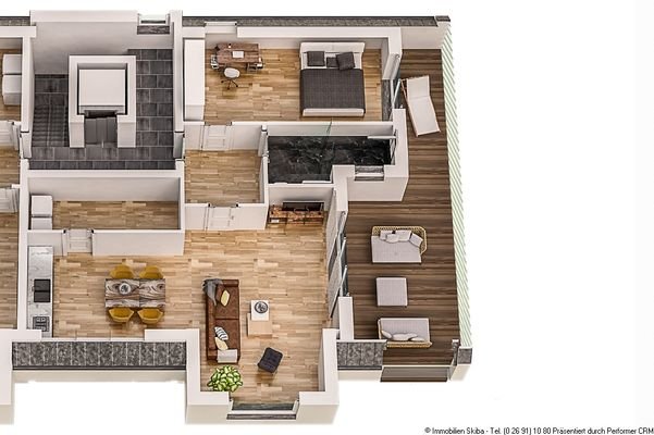 Visualisierung Wohnung 6 DG
