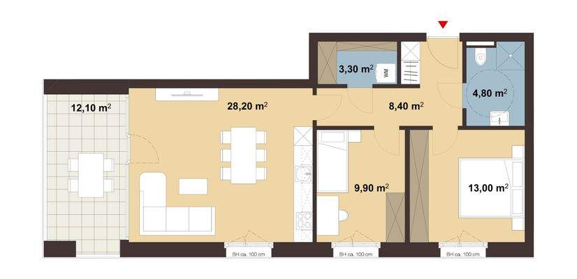 Hellbrunnenstraße Whg A06 i+R Wohnbau GmbH
