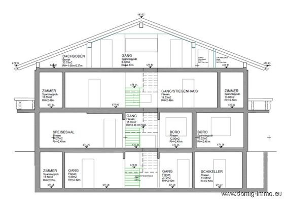 Grundriss Schnittplan