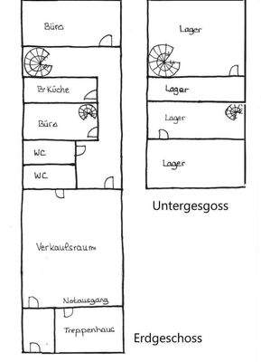 Skizze zur Raumaufteilung