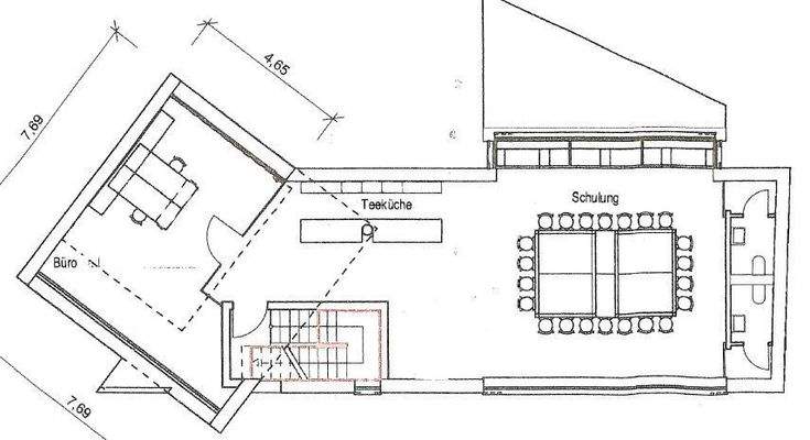 Büro-Grundriss 1. Stock