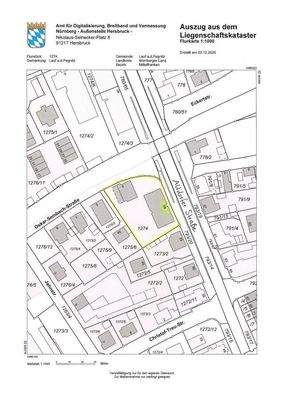 Lageplan Flur-Nr. 1274 Altdorfer Straße