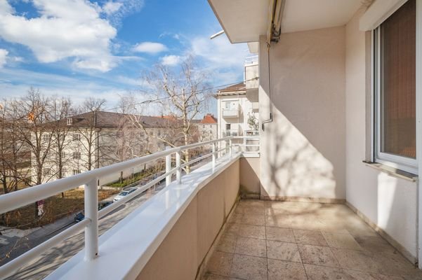 Balkon in West-Ausrichtung