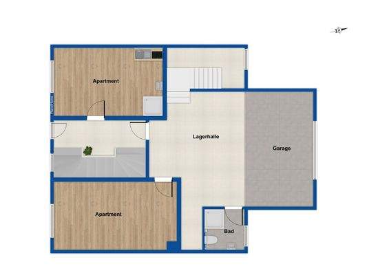 Grundriss Erdgeschoss MFH