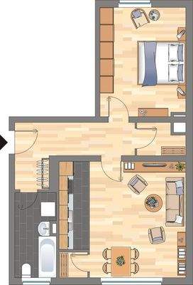 Grundriss Marienstraße 24 2. OG rechts 3