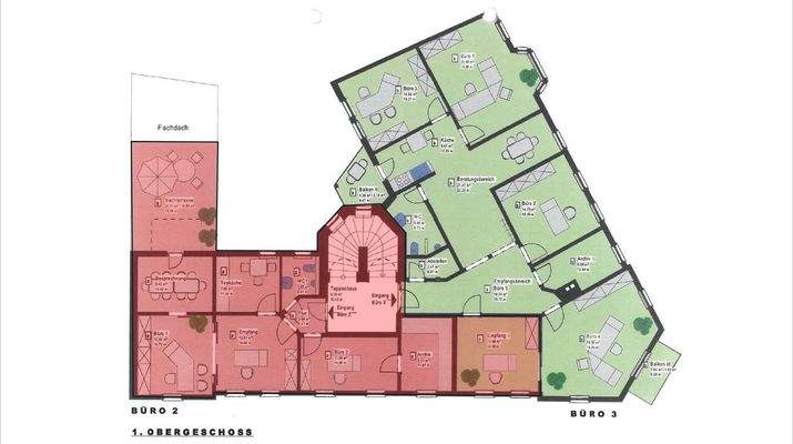 Büro-Grundriss 1. OG links