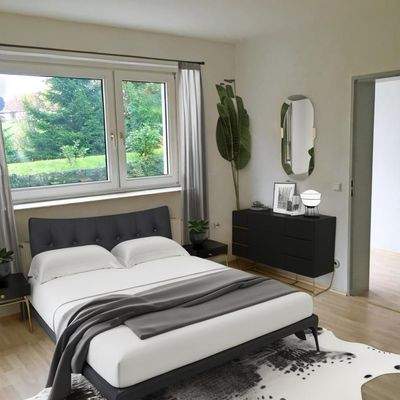 Wohn-und Schlafbereich virtuelles Homestaging