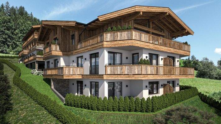 KITZIMMO-Luxuswohnungen in Top-Sonnen-Ruhelage kaufen - Immobilien Kirchberg.