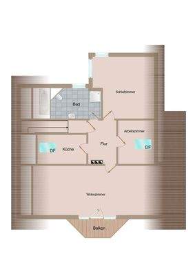 Grundriss-Skizze Dachgeschoss