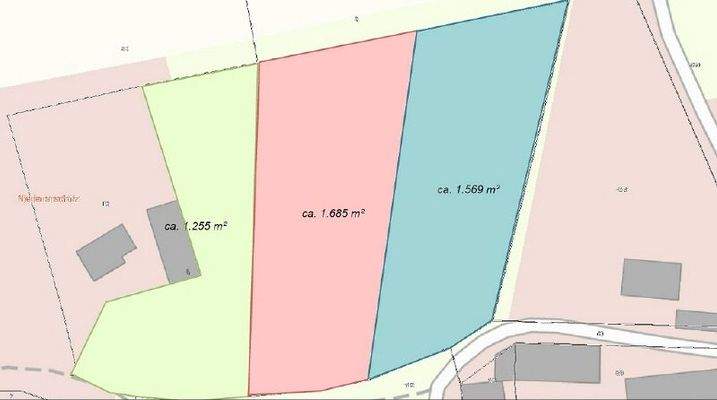 Mögliche Grundstücksteilung