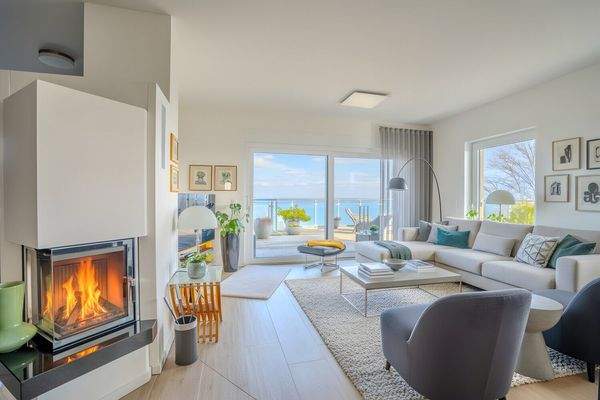 Wohnzimmer digital möbliert