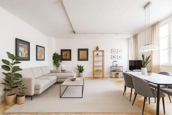 Wohn- und Essbereich Visualisierung