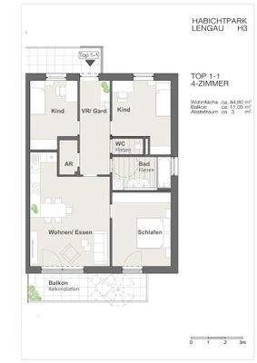 Balkon-Wohnung 
