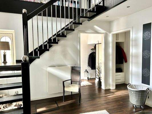 Geschmackvolle Holztreppe