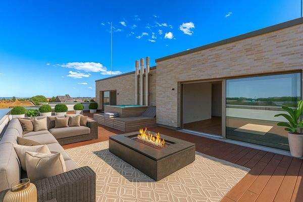 Dachterrasse Penthousewohnung - virtuelles Einrichtungsbeispiel