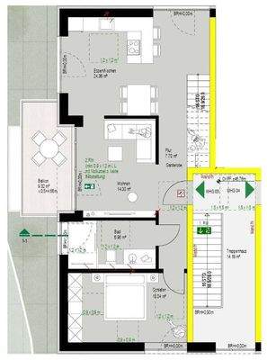 Grundriss Wohnung 3 OG