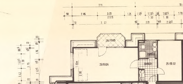 Grundriss Zi. 315 im 1. OG Haus 3