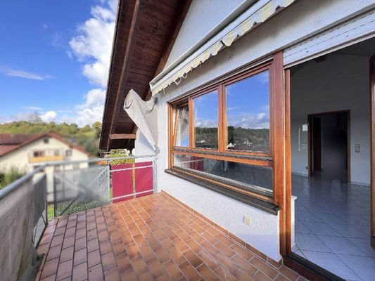 Balkon mit Markise