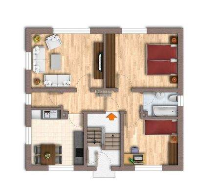 Grundriss Möblierungsbeispiel