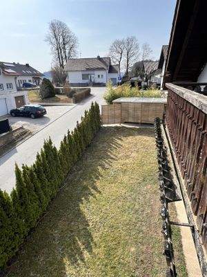 Balkonblick in Garten
