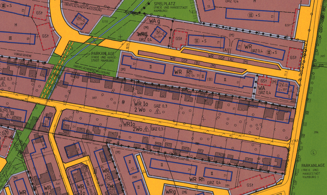 Ausschnitt Bebauungsplan Billstedt 90 I