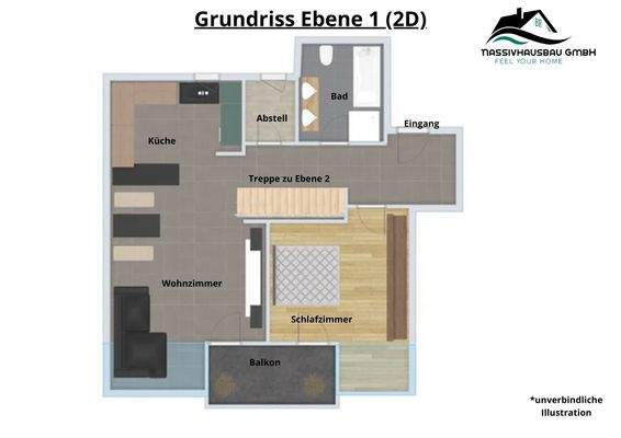 Grundriss Ebene 1 (2D)