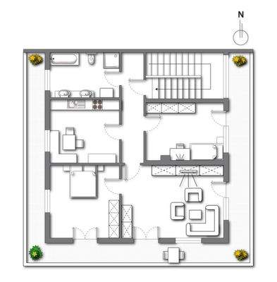 Grundriss Obergeschoss (kein Maßstab - Details können abweichen)