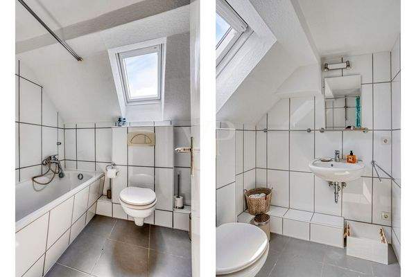 Badezimmer im Dachgeschoss