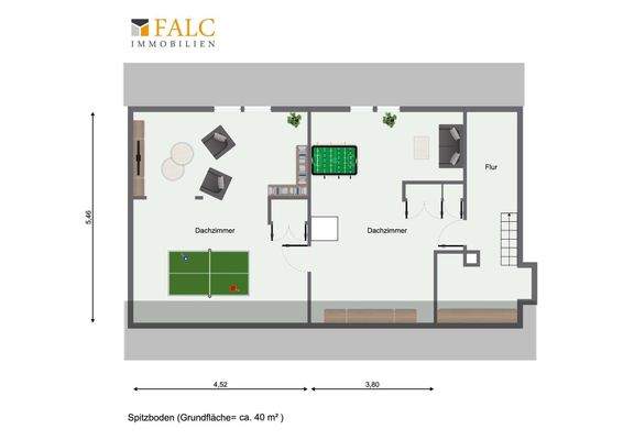Grundriss Spitzboden