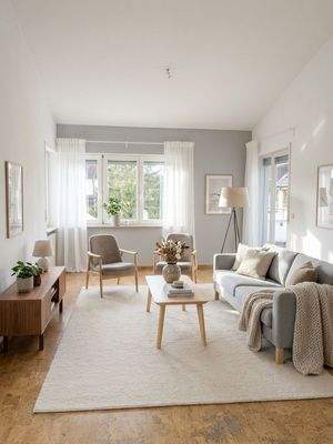 Ess-Wohnzimmer (Einrichtungsbeispiel KI)