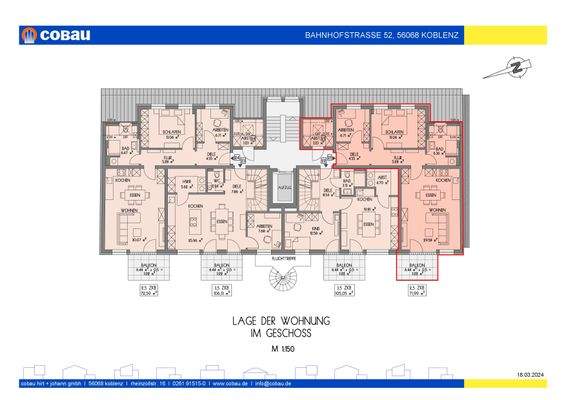 Lage der Wohnung im Geschoss