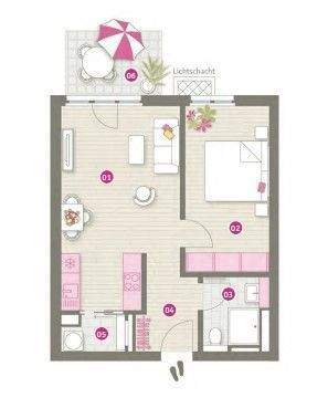 7.01 Suite · 2 Zimmer · 51.72 m2