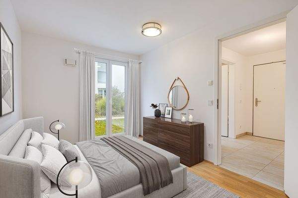 Schlafzimmer zum Innenhof