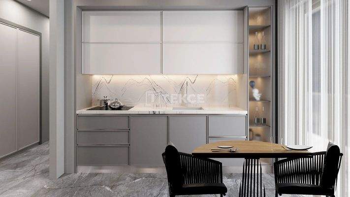 Apartments in a Complex with Pool Near the Beaches in İzmir