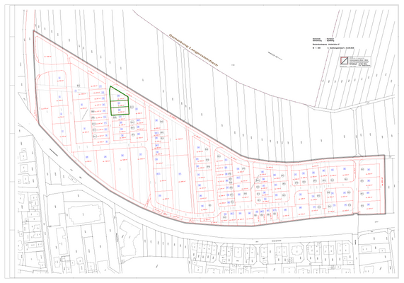 Bauplatzplan- Bauplätze 22, 23, 24 farbig markiert