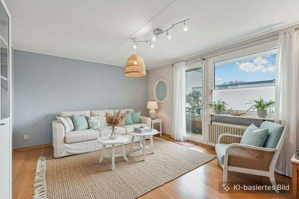 Wohnzimmer - Möblierungsidee (KI)