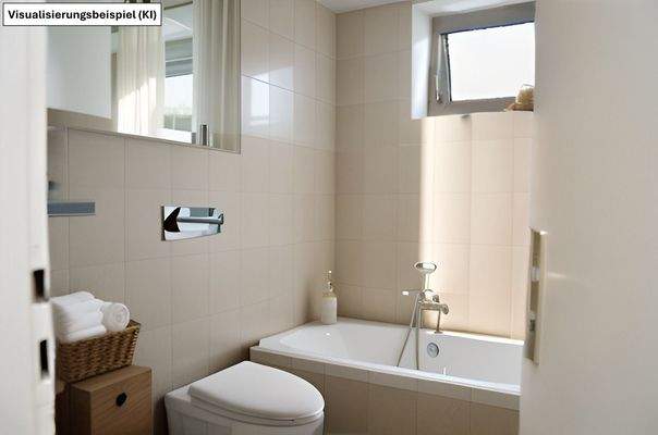 Tageslichtbad mit Wanne