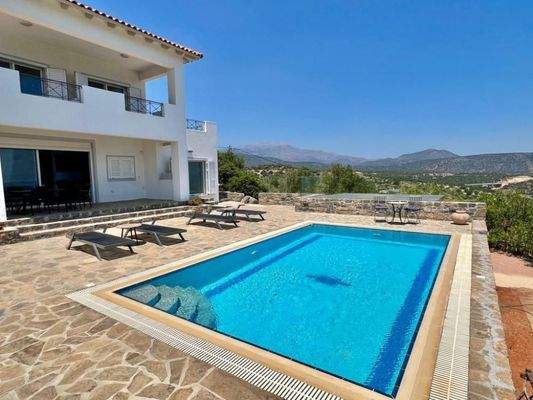 MIT VIDEO! Kreta, Kalo Chorio: Elegante freistehende Villa mit Meerblick zu verkaufen