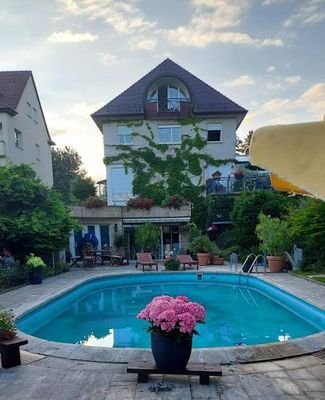 Blick vom Pool