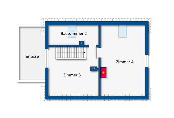 Grundrissskizze Dachgeschoss 