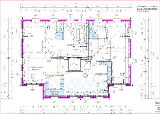 Grundriss, Wohnung links