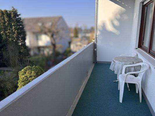 Balkon mit Gartenblick